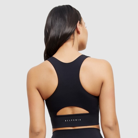 All Fenix Aryah Tie Dye Sports Bra in Charcoal and Black - Picture 3 of 3